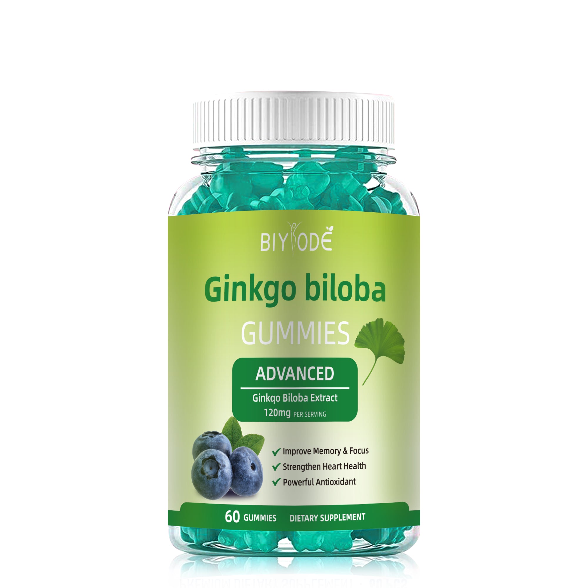 Fast Shipping Ready Stock Wholesale Herbal Supplements Ginkgo Biloba Gummies For Memory & Focus Support - 4 - CJ
