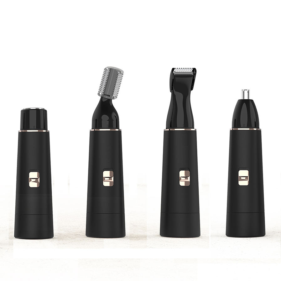 4 In 1 Facial Eyebrow Hair Epilator Remover Tool Device Painless Electric Shaver For Women - 5 - CJ - Black - CJTX233094801AZ