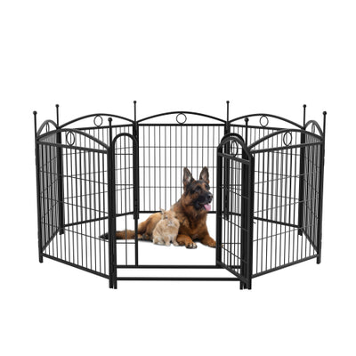 32 Inch 8 Panel Metal Dog Fence Pet Outdoor Playpen - 5 - CJ