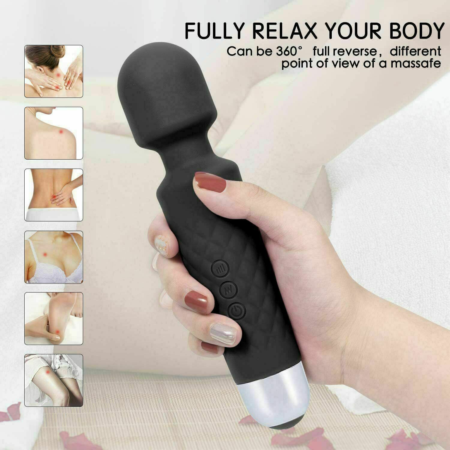 Magic Massage Wand Muscle Relaxation Massager 20 Speed Vibrating Full Body Therapy Motor Vibration - 5 - CJ