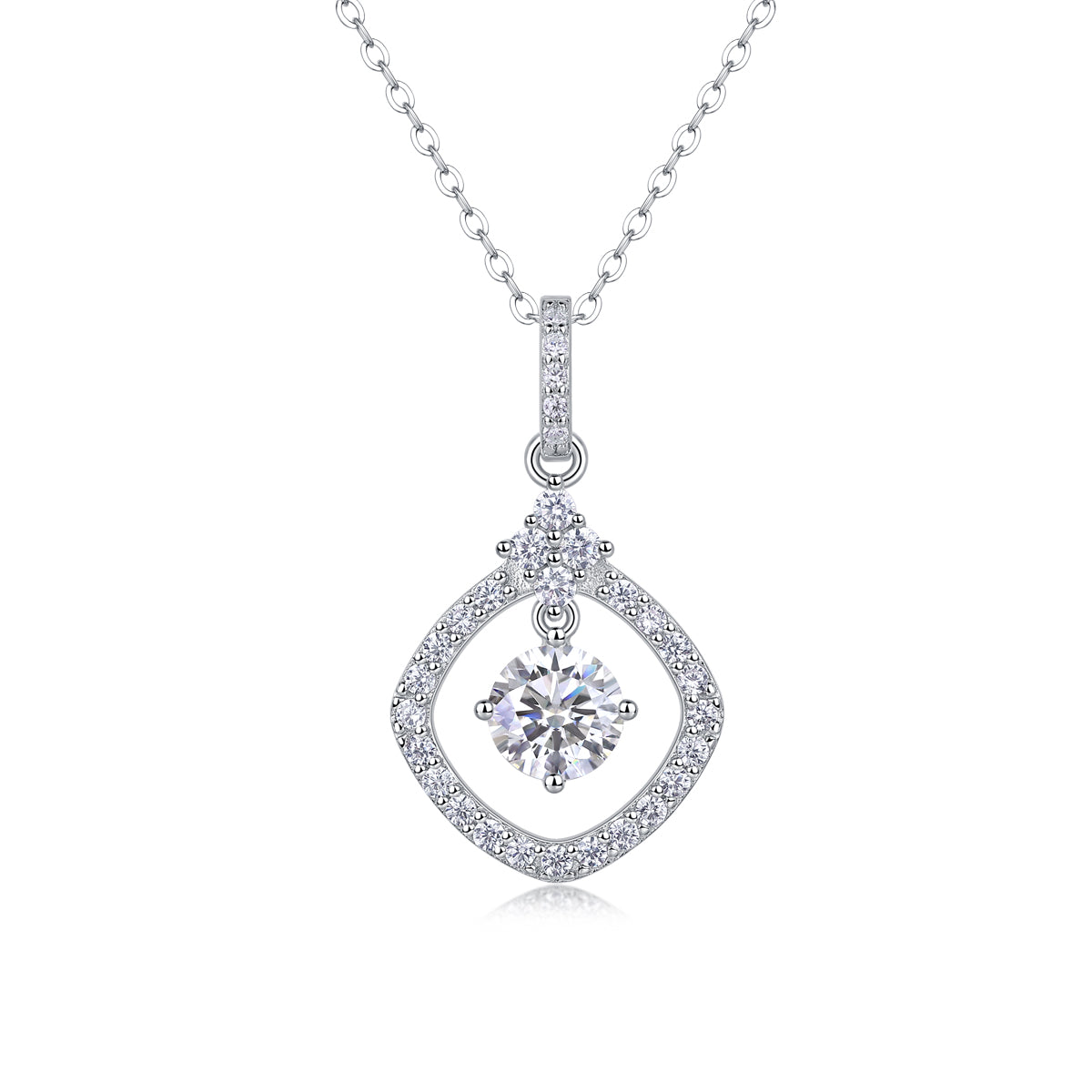 1Starlight Heart - to - Heart - A Fashionable And Luxurious Diamond Jewelry Pendant Set With 1 - carat Moissan Diamond S925 Sterling Silver And Platinum Plating Prohibit TikTok sales - 5 - CJ