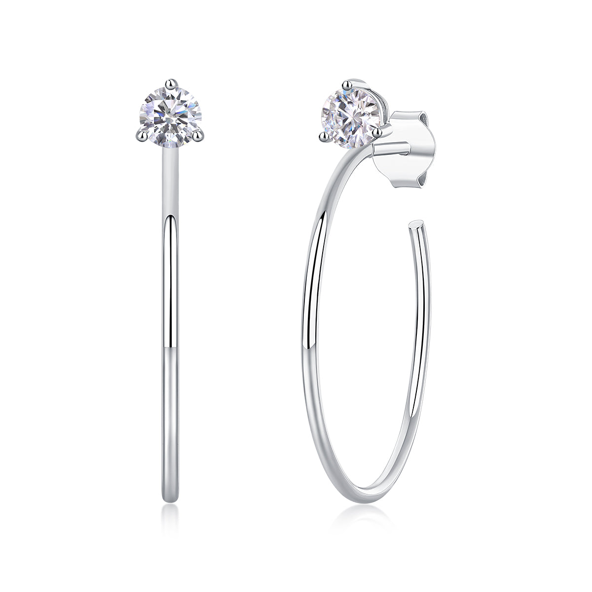 1Graceful Afternoon Diamond Set Moissanite Silver Earrings Luxury Fashion Diamond Earrings Stud Earrings Prohibit TikTok sales - 5 - CJ