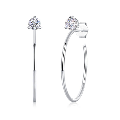1Graceful Afternoon Diamond Set Moissanite Silver Earrings Luxury Fashion Diamond Earrings Stud Earrings Prohibit TikTok sales - 5 - CJ