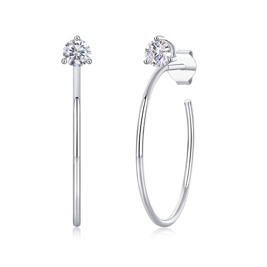 1Graceful Afternoon Diamond Set Moissanite Silver Earrings Luxury Fashion Diamond Earrings Stud Earrings Prohibit TikTok sales - 5 - CJ