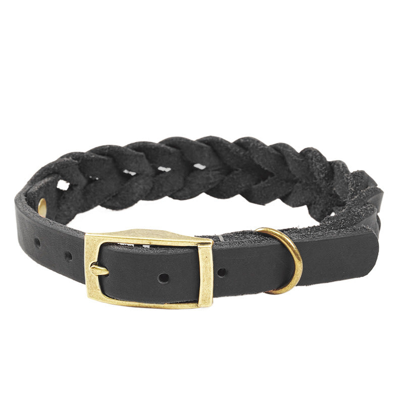 Genuine Leather Dog Leash With Anti - pull Design - 0 - CJ