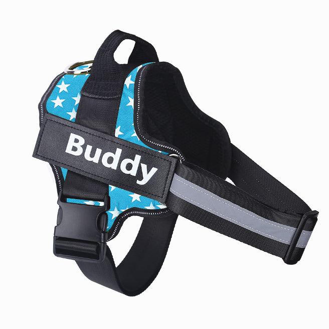 Personalized Dog Harness NO PULL Reflective Breathable Adjustable Pet Harness Vest For Small Large Dog Custom Patch Pet Supplies - 7 - CJ
