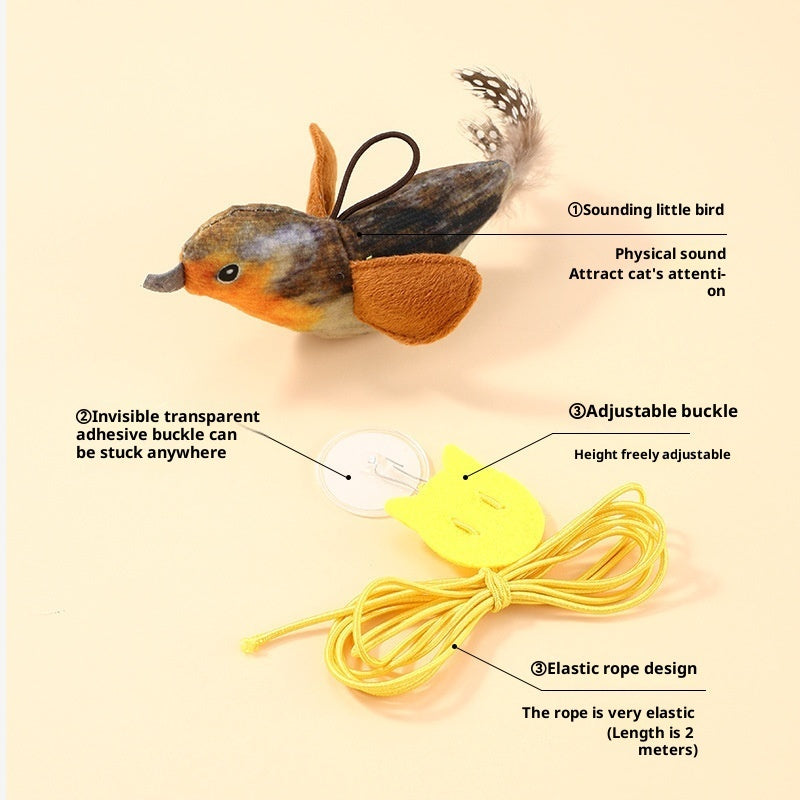 Vocal Simulation Squeaky Bird Cat Toy For Self - amusement - 0 - CJ