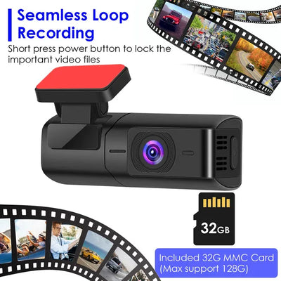 2K HD Front Dash Cam For Car With IPS Screen Night Vision Loop Recording Included 32G Storage Card 140° Wide Angle WiFi App Control Front Dashcam - 5.0 - CJ