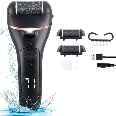 Electric Foot Grinder And Callus Remover, Electric Foot Polisher, Rechargeable Foot Washing And Pedicure Kit, Suitable For Cracked Heels And Dead Skin, With 3 Roller Heads - 5 - CJ