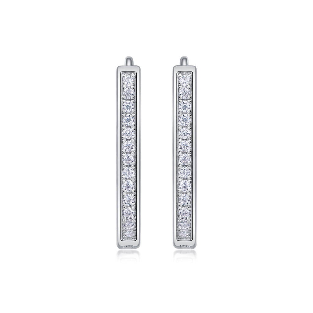 Reincarnation - Fashionable And Luxurious Diamond Jewelry With Moissanite S925 Sterling Silver And Platinum-plated Stud Earrings