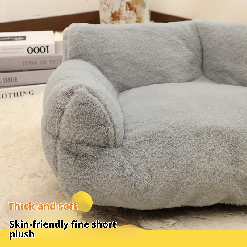 Large Pet Sofa Rabbit Plush Pet Bed - 0 - CJ
