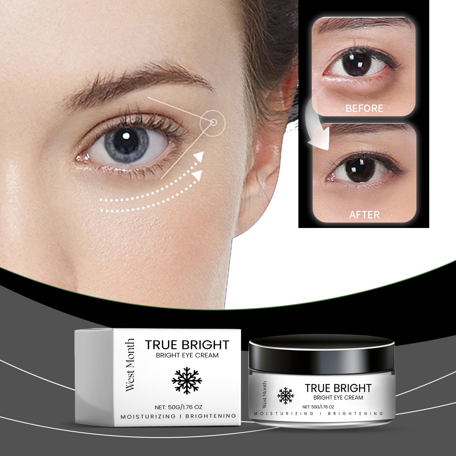 West&Month Moisturizing Eye Cream, Gentle, Delicate And Smooth Moisturizing Daily Eye Care Cream - 5 - CJ