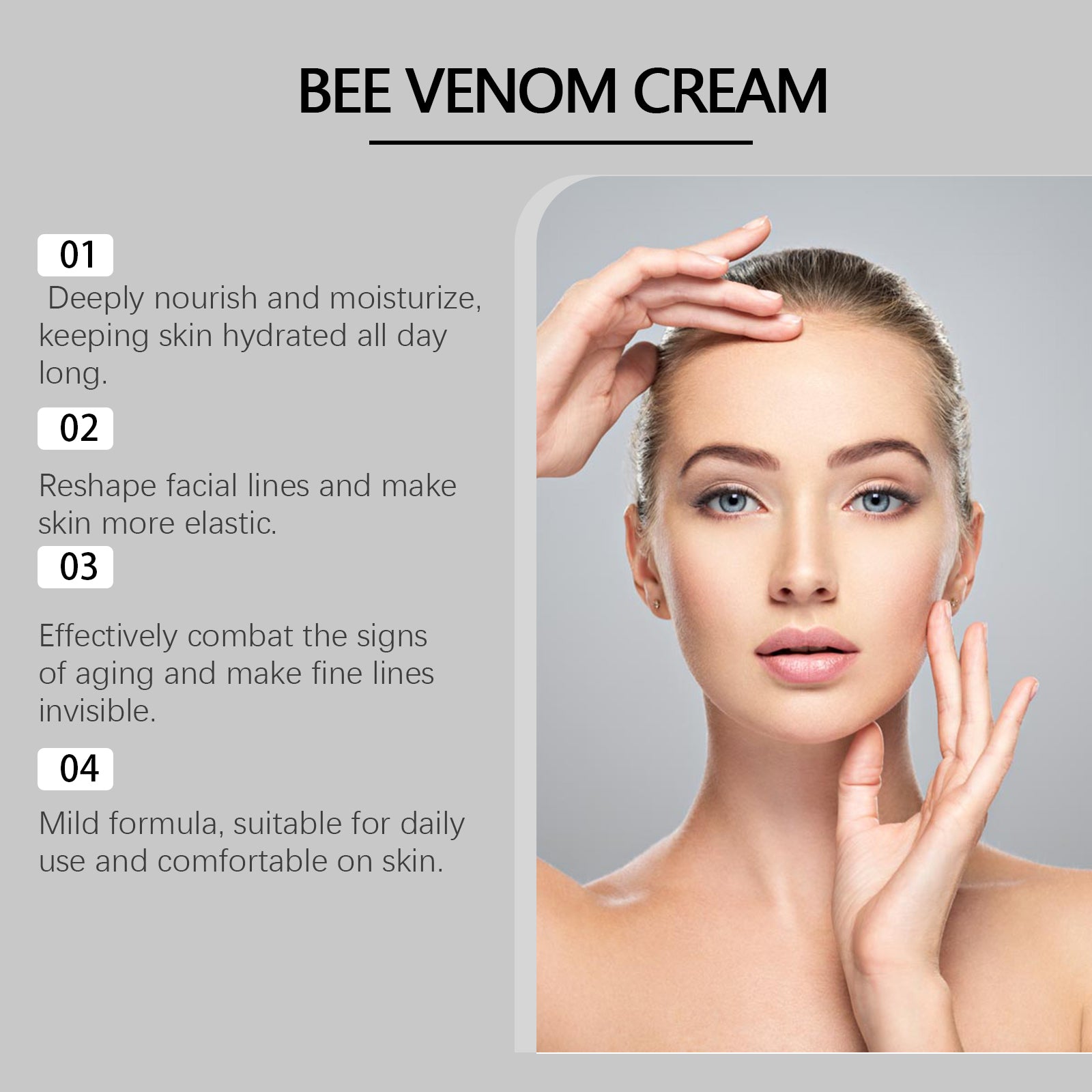 Ximonth Bee - Venom Anti - Wrinkle Firming Face Cream Moisturizes, Hydrates, Lightens, Brightens And Lifts Fine Lines - 5 - CJ
