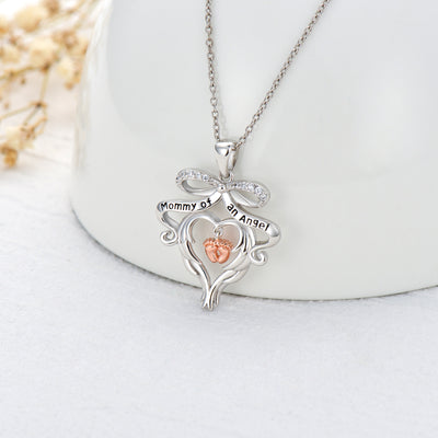 925 Sterling Silver Memorial Grieving Mommy of an Angel Jewelry for Women - 5 - cjdropshipping