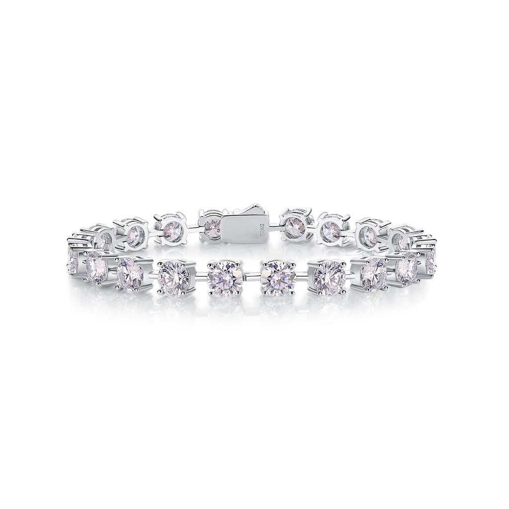 About Time Luxury Fashion Mossan Diamond S925 Silver Bracelet Comparable To Natural Diamonds
