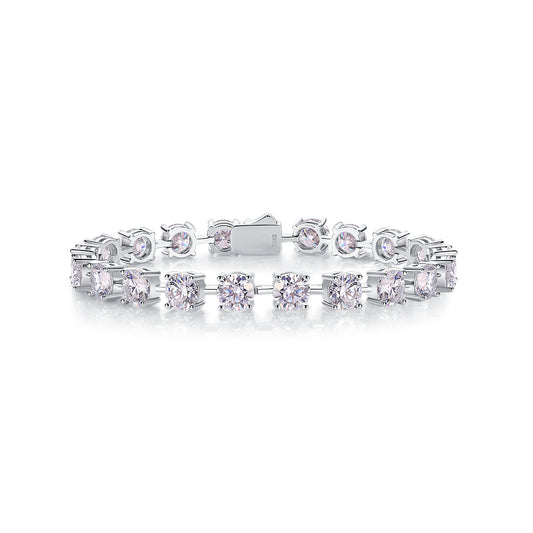 1About Time Luxury Fashion Mossan Diamond S925 Silver Bracelet Comparable To Natural Diamonds Prohibit TikTok sales - 5 - CJ