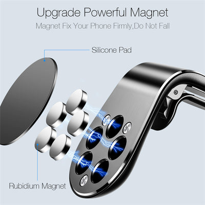 Car Magnet Magnetic Air Vent Mount Holder Magnetic Car Phone Holder Stand 360 Metal Car Air Vent Magnet Stand In Car GPS Mount Holder - 5 - cjdropshipping