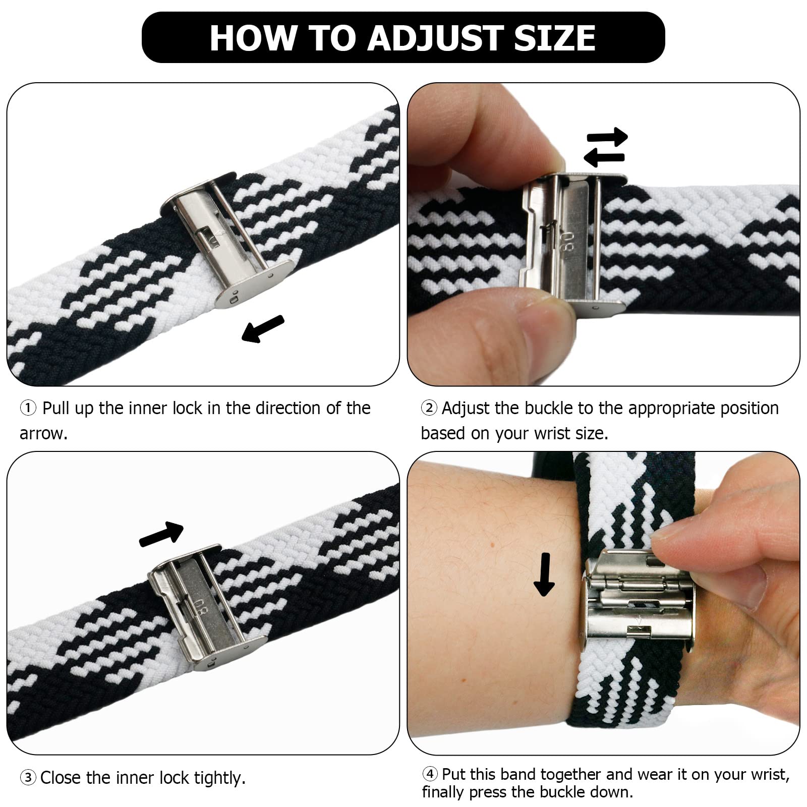 Nepfaivy Compatible With Apple Watch Band - 38mm 40mm 41mm 42mm 44mm 45mm 49mm Braided Stretchy Sport Band For Apple Watch Series SE 8 7 6 5 4 3 2 1, Women Men Nylon Fabric Elastic Loop Breathable Wat - 5 - CJ