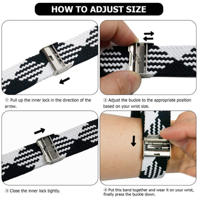 Nepfaivy Compatible With Apple Watch Band - 38mm 40mm 41mm 42mm 44mm 45mm 49mm Braided Stretchy Sport Band For Apple Watch Series SE 8 7 6 5 4 3 2 1, Women Men Nylon Fabric Elastic Loop Breathable Wat - 5 - CJ