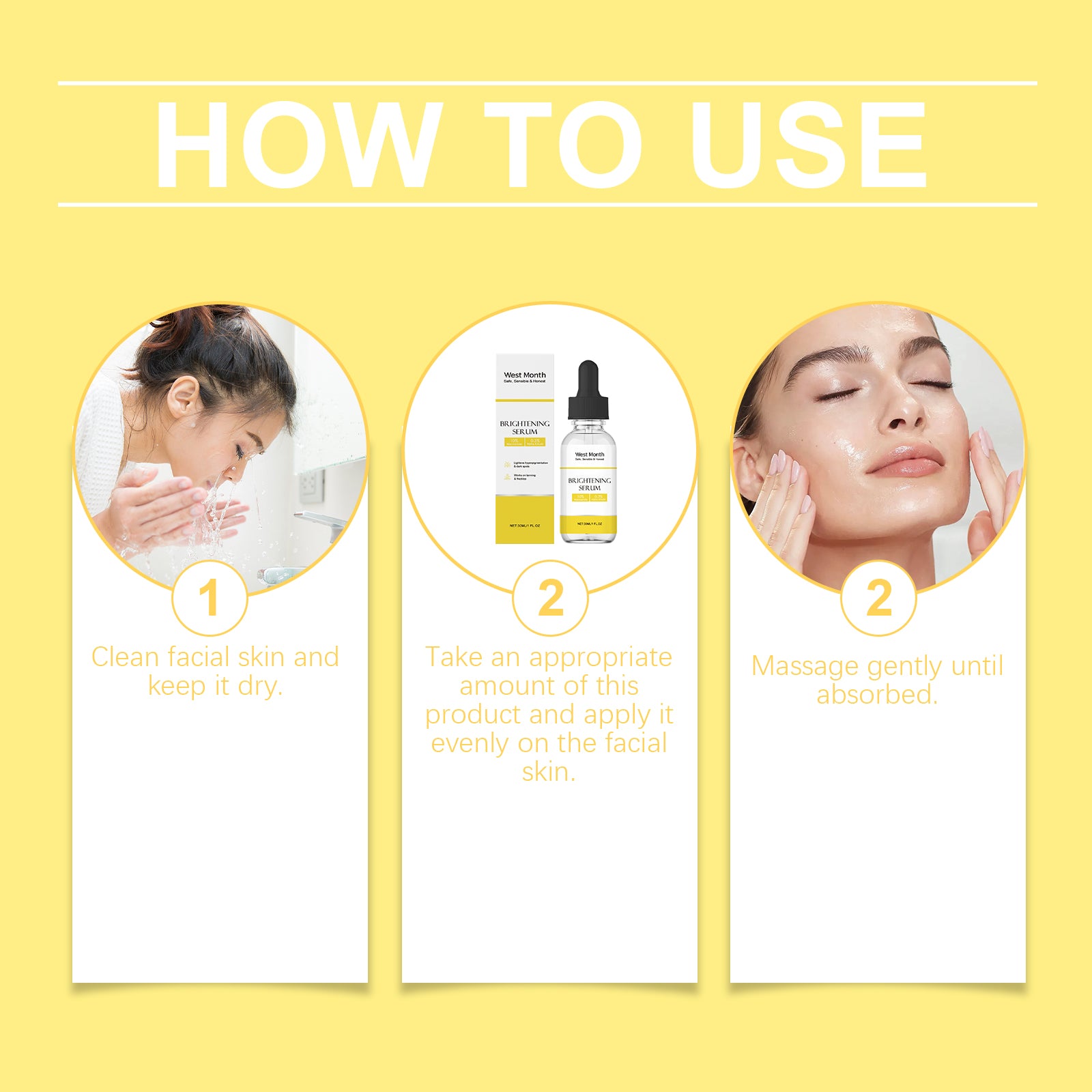 West&Month Brightening Serum, A Facial Blemish Calming, Hydrating, Firming And Brightening Serum - 5 - CJ