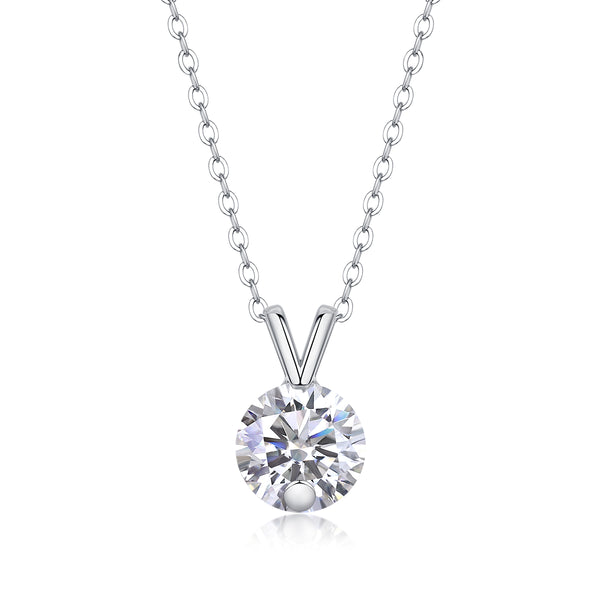 1V - shaped - A Fashionable And Luxurious Diamond Jewelry Piece Set With 2 - carat Moissan Diamond S925 Sterling Silver And Platinum - plated Pendant Prohibit TikTok sales - 5 - CJ