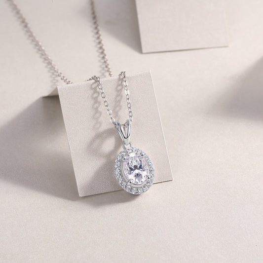 1Infinite - A Fashionable And Luxurious Diamond Jewelry Pendant Set With Moissanite S925 Sterling Silver And Platinum Plating Prohibit TikTok sales - 5 - CJ