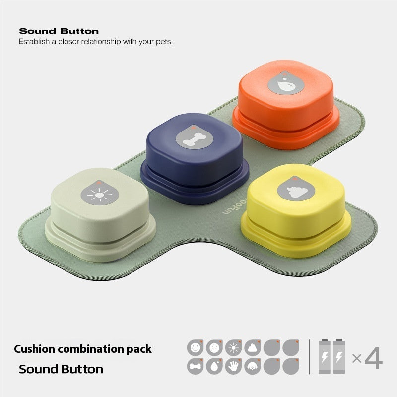 4 Colors Pet Communication Button One - click Prevent Physical Inactivity Recordable Dog Talking Button Toy Cat Toy Pet Products - 0 - CJ - Four packs - CJGY156358017QJ