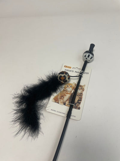 Small Ball Chicken Feather Cat Teaser - 5 - CJ