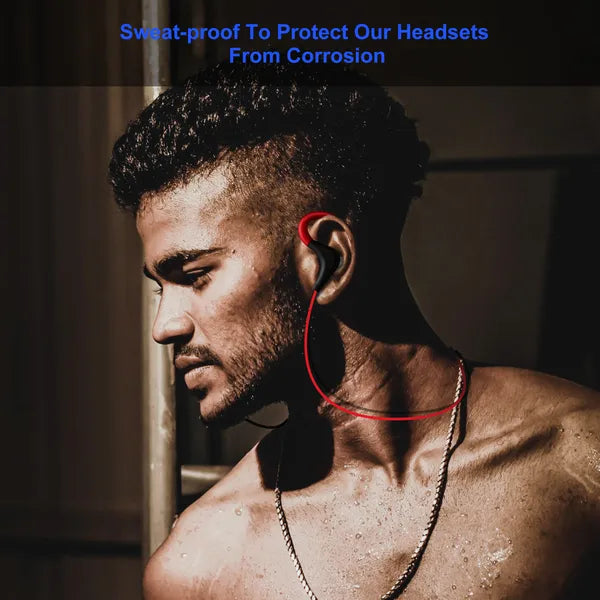 Wireless Headsets V4.1 Sport In - Ear Stereo Headphones Sweat - proof Noise Canceling Earphones Back - Headphone - 5 - CJ