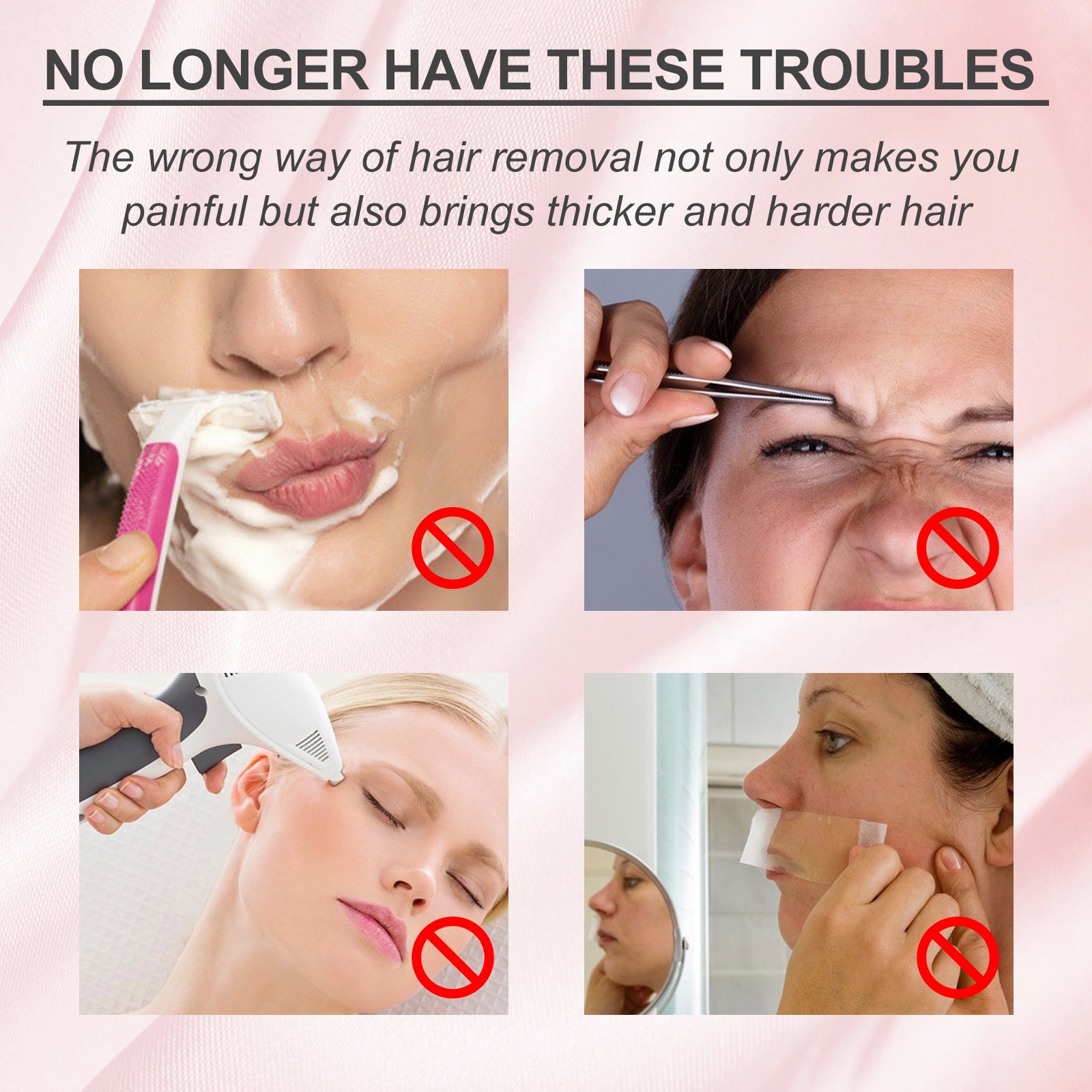 Ouhoe Peach Hair Removal Cream Gentle Non - Irritant Cleaning Ladies Facial Lip Hair Quick Hair Removal Cream - 5 - CJ