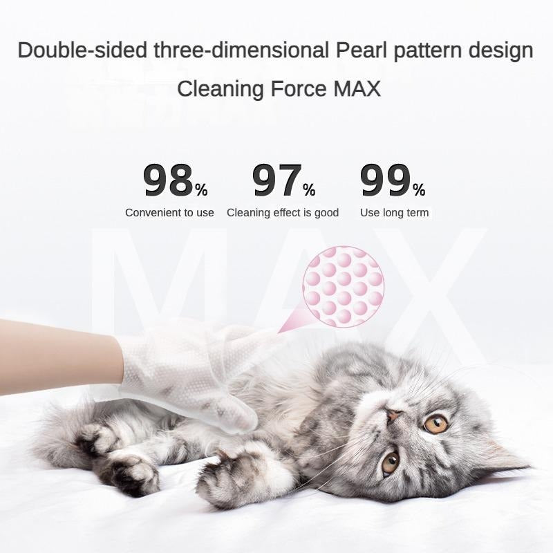 PET Cleaning  Deodorizing Bathing Wipes ForDogs And Cats, Nourish Fur Coconut OilGrooming Wipes For Dogs, Pet Cleaning GlovesWipes For Daily Care And Traveling.Hypoallergenic - 5 - CJ