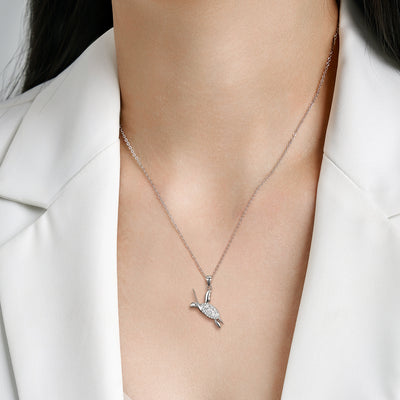 Turtle Necklace Women's Versatile Ins Style S925 Sterling Silver Sterling Silver Collar Chain Sweater Chain Jewelry - 4 - CJ