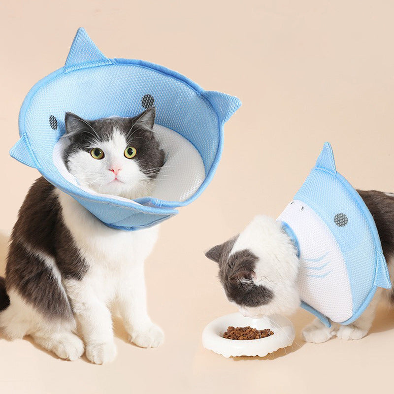 Soft Cat Recovery Collar Cat Cone Collar Nonwoven Fabric Elizabethan Collar Loops - Protective Wound Healing Specially Designed For Cats And Puppies - Easy To Eat And Drink - 5 - CJ