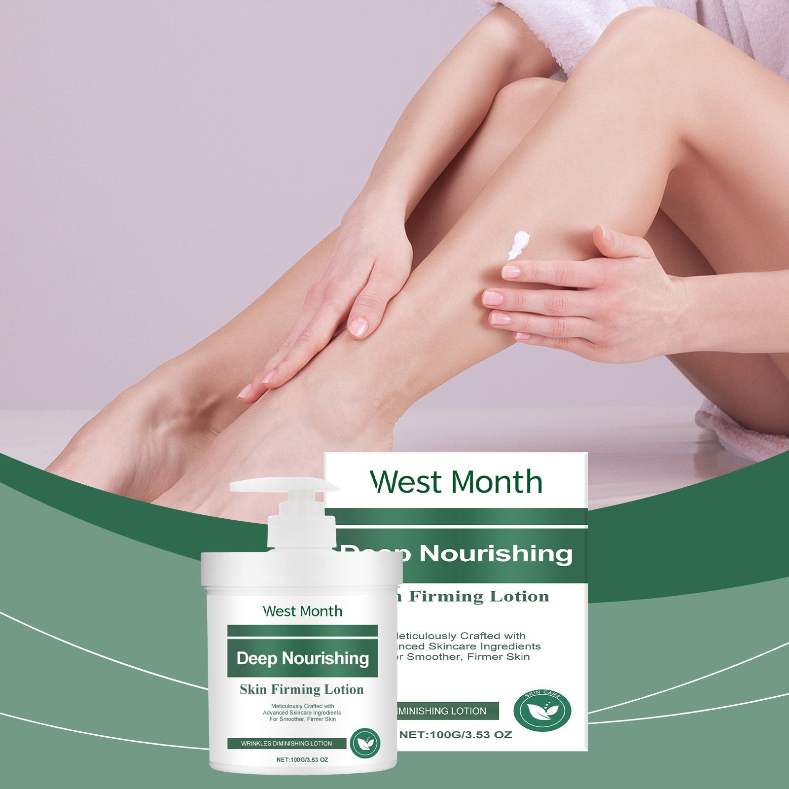 West&Month Firming Body Cream, Gentle Moisturizing Body Skin Body Moisturizing Daily Apply Body Cream - 5 - CJ