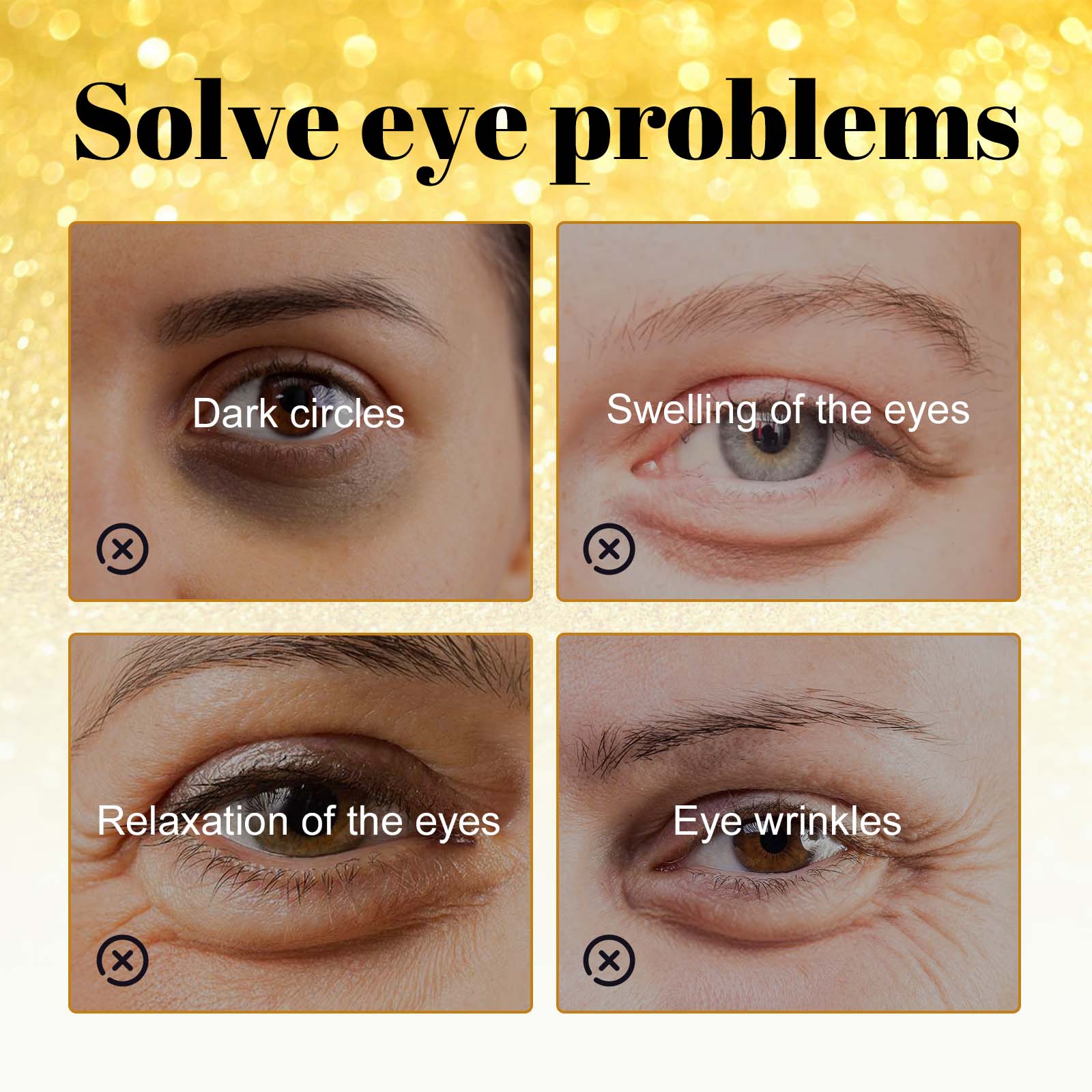 EELHOE 24K Gold Anti - Wrinkle Eye Mask, Moisturizing And Improving Eye Lines Brightening And Moisturizing Eye Skin Eye Care - 5 - CJ