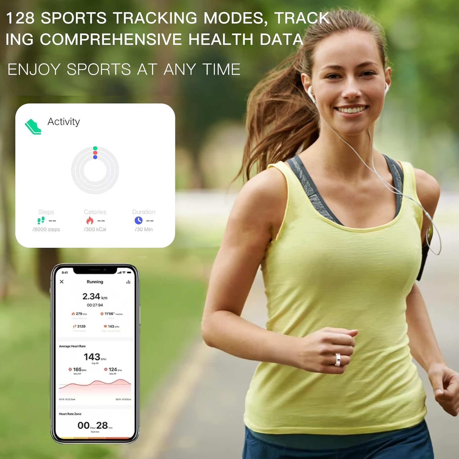 Smart Ring For Women Luxury Elegant Diamond Ring With Visible Tech Core Heart Rate Sleep Tracker Fitness Health Monitor IP68 Waterproof Compatible - 5 - CJ