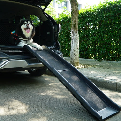 Portable Foldable Pet Ramp Ladder For Dirt Bike Truck - Black - 5 - CJ