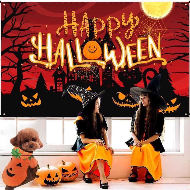 Dog Hoodie Cute Funny Halloween Style Pumpkin Cosplay Costume Warm Puppy Fleece Clothes - 5 - CJ