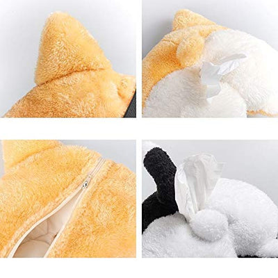 Tissue Box Cover Soft Adorable Corgi Butt Shaped Creative Storage Bag Hanging Pouch Tissue Box Wrapper For Car Home - 5 - CJ