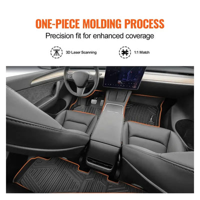 Automotive Floor Mats Fits For Tesla Model Y 2021 - 2024 3 Pcs TPE Liners - 5 - CJ