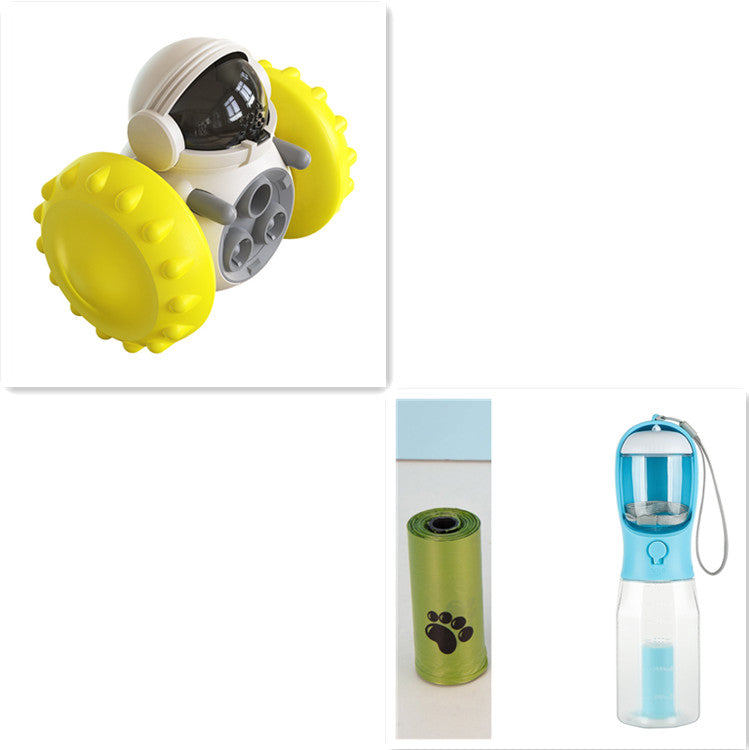 Cat And Dog Toys Slow Food Interactive Balance Car Multifunctional Fun Development Smart Pet Feeding Dog Toy Car Pets Products - 0 - CJ - Yellow set - CJYD162594308HS