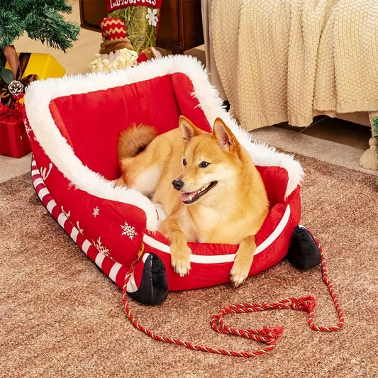 Christmas Sled Kennel Pet Bed - 0 - CJ