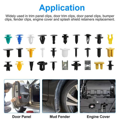 500Packs Bumper Fastener Rivets 30 Kinds Bumper Push - 5 - CJ