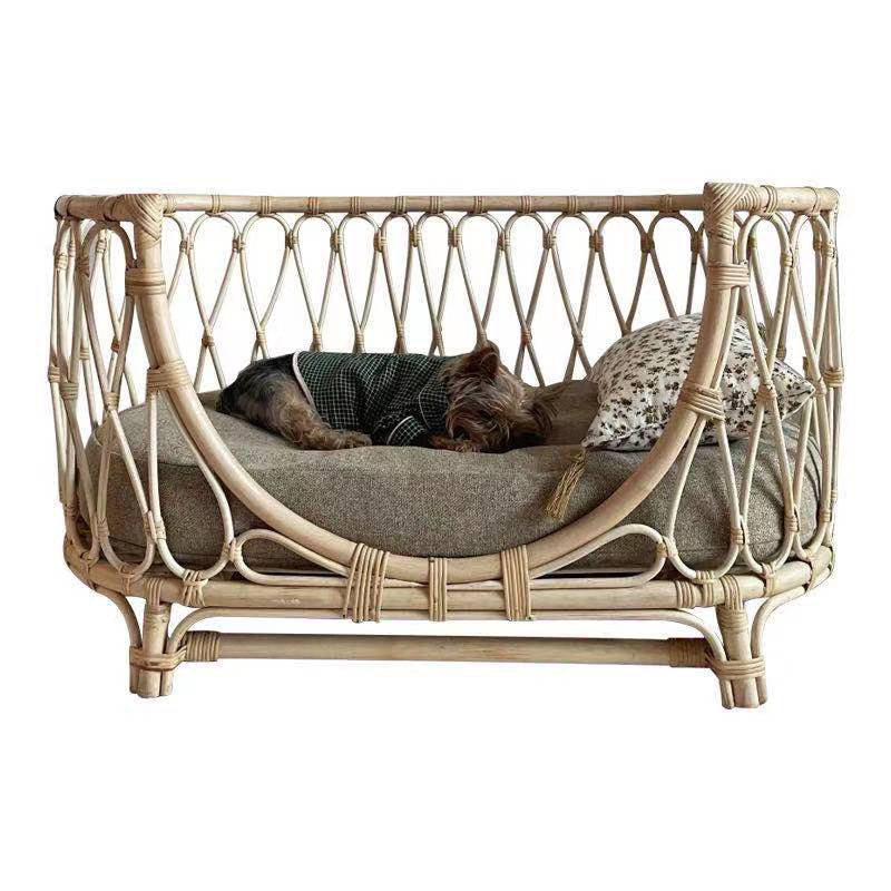 Pet Bed Handmade Rattan Woven Pet Bed Sofa For Dogs - 0 - CJ - Large size - CJGY166738202BY