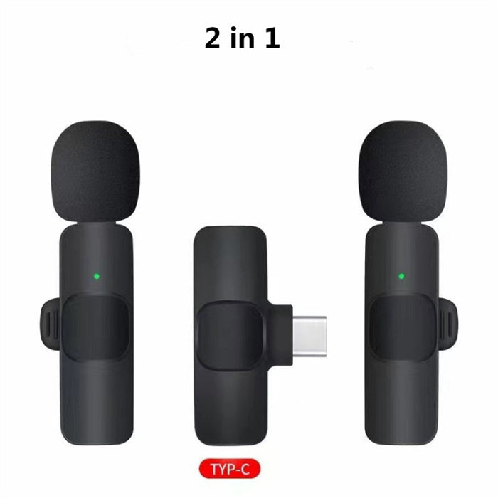 Wireless Lavalier Microphone Portable Audio Video Recording Mini Mic For I Phone Android Long Battery Life Live Broadcast Gaming - 5 - CJ