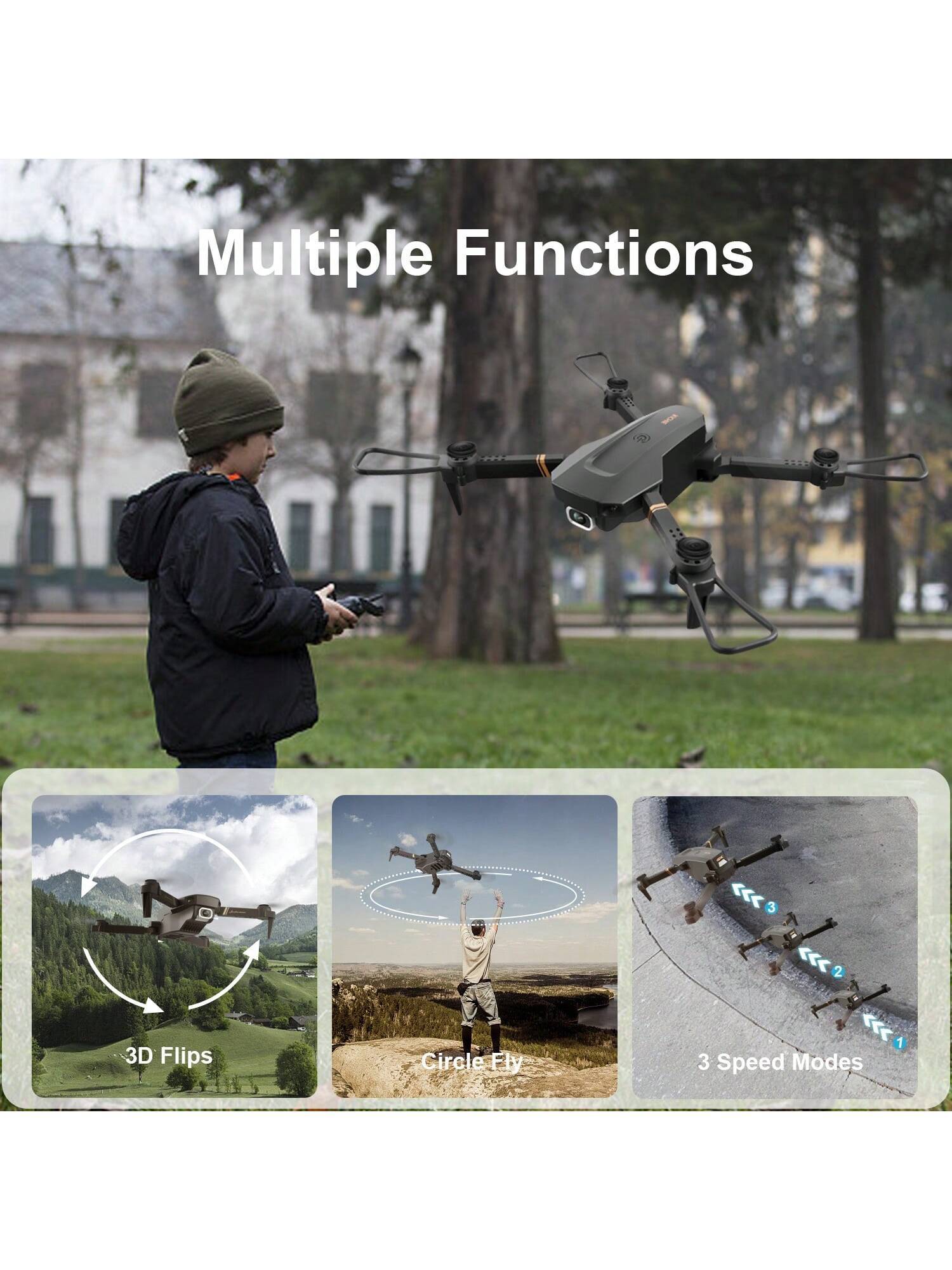 V4 Foldable Mini Drone With Camera 4K 1080P HD Drone ,3 Batteries,Drones For Adults Kids,Remote - controlled Quadcopter,Logistics Is Randomly Sent By UPS,USPS, - 5 - CJ