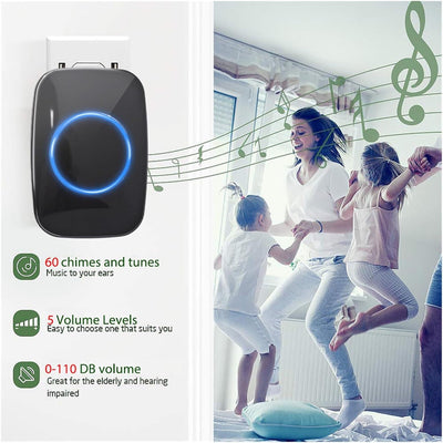 Style A 1 - on - 1 Black Doorbell - 5 - CJ