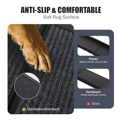 Dog Ramp For Car 71 Long  19.5 Wide Portable Dog Ramps For Large Dogs With Non - Slip Rug Surface Dog Car Ramp For SUV Car  Truck, Folding Dog Ramp Up To 250LBS - 5 - CJ