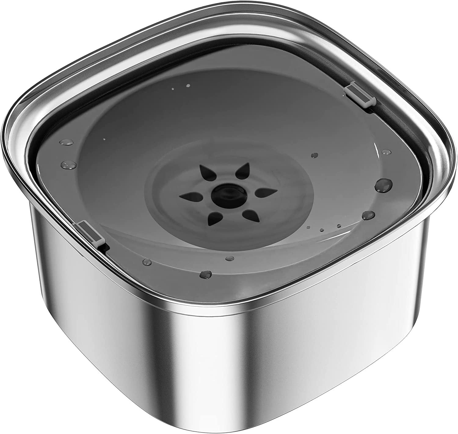 Pet Stainless Steel Water Bowl Large Capacity Floating - 0 - CJ