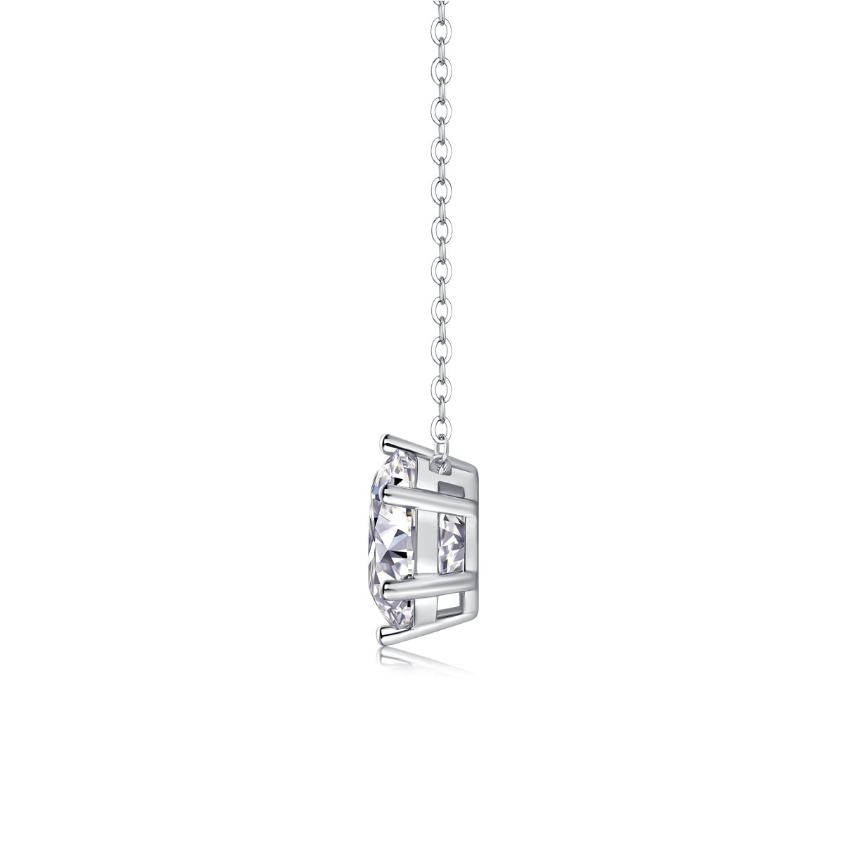Afternoon Rose - A Fashionable And Luxurious Diamond Jewelry Pendant Set With 1-carat, 2-carat And 3-carat Moissanite S925 Sterling Silver And Platinum Plating